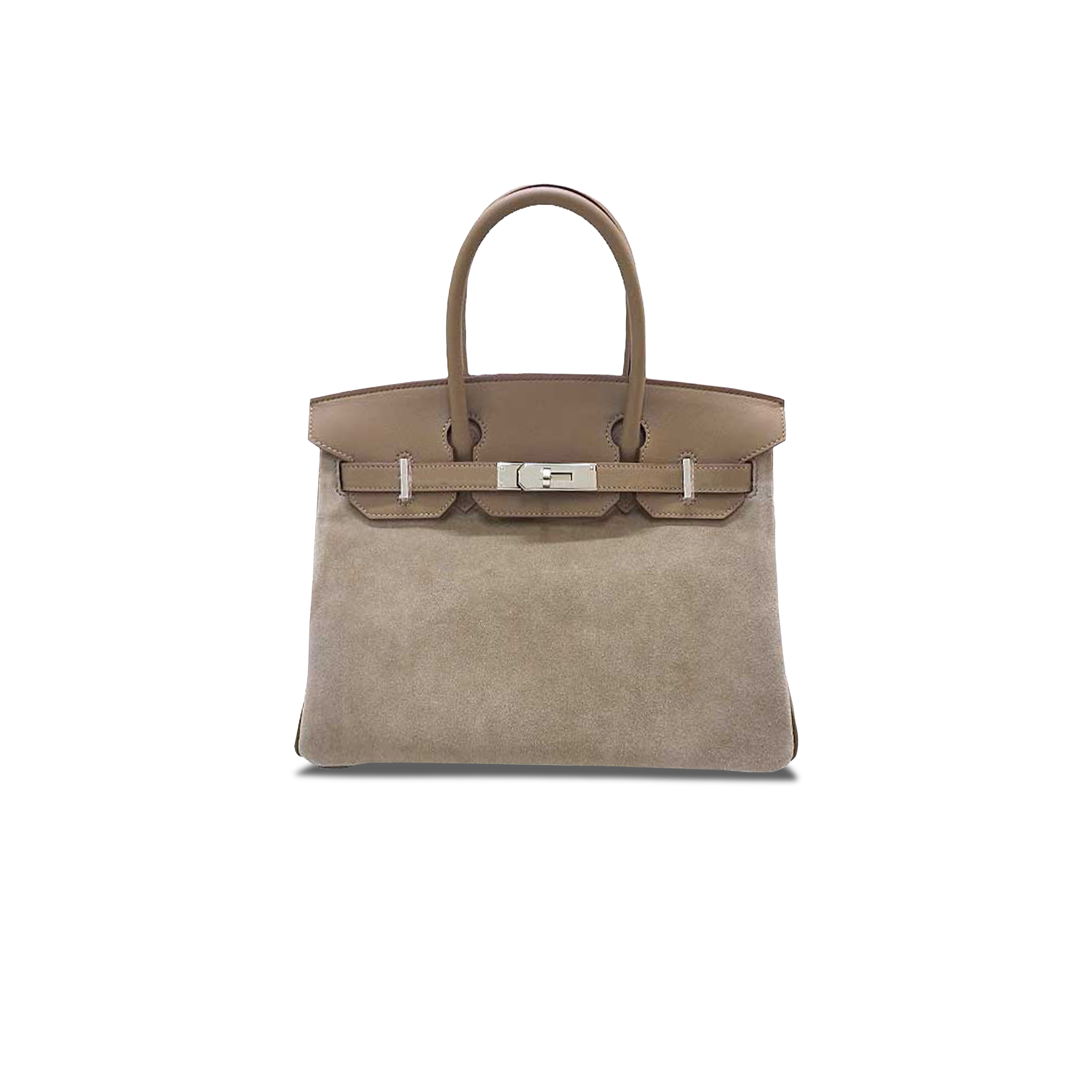 H**mes master birkin 30 18 elephant grey etoupe togo calfskin gold buckle 0540240685 (30*23*15cm)